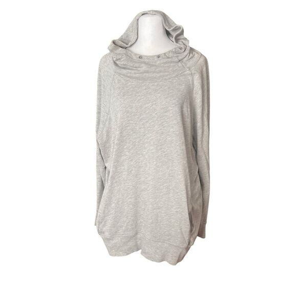 Z by Zella Plus 1X Hoodie Pullover Sweatshirt Gray Long Sleeve Pocket - Picture 6 of 12